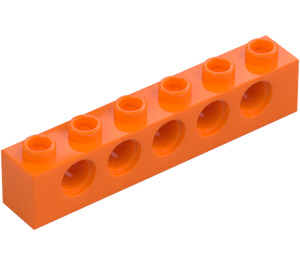 LEGO Orange Brick 1 x 6 with Holes (3894)