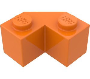 LEGO oranžová Kostka 2 x 2 Facet (87620)