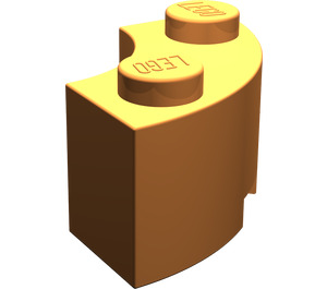 LEGO Orange Brick 2 x 2 Round Corner with Stud Notch and Normal Underside (3063 / 45417)