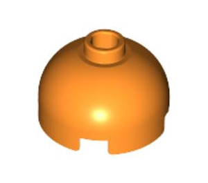 LEGO Orange Backstein 2 x 2 Runden mit Dome oben (Sicherheitsbolzen, Achshalter) (3262 / 30367)