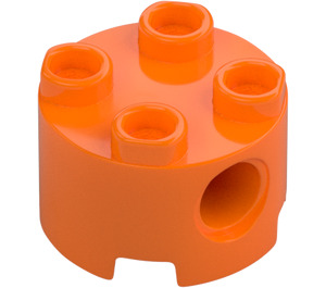 LEGO Orange Stein 2 x 2 Rund mit Löcher (17485 / 79566)