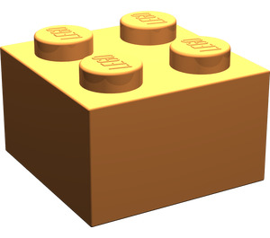 LEGO Orange Brick 2 x 2 without Cross Supports (3003)