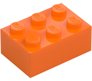 LEGO Pomarańczowy Cegła 2 x 3 (3002)