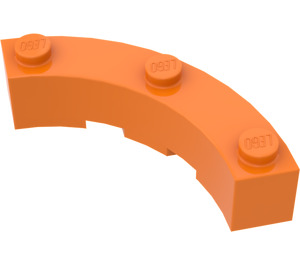 LEGO Orange Brique 4 x 4 Rond Pièce de monnaie (Large avec 3 Tenons) (48092 / 72140)