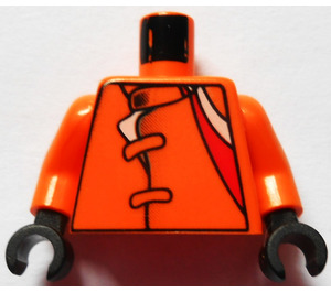 LEGO Oranje Auto 56 Racers Bestuurder Torso (973 / 73403)