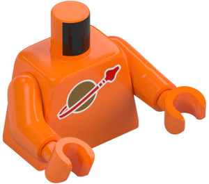 LEGO Orange Classic Weltraum Torso mit Orange Arme (973 / 76382)