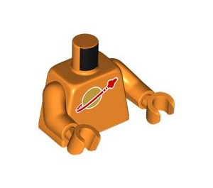 LEGO Orange Classic Space Torso with Orange Arms (973 / 76382)