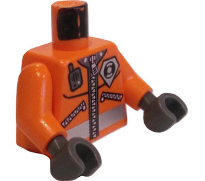 LEGO Arancione Guardia costiera Giacca e logo con mani grigio scuro (973)