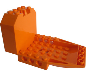LEGO Orange Cockpit Bottom 6 x 10 x 5 (42600)