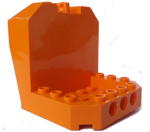 LEGO Orange Cockpit Bottom 6 x 6 x 5 (30619)