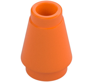 LEGO Orange Kegel 1 x 1 mit oberer Kante (28701 / 59900)