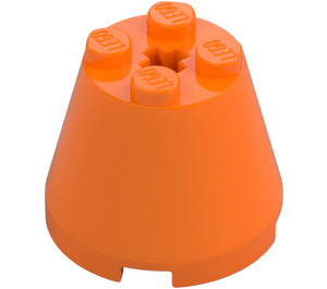 LEGO Orange Cone 3 x 3 x 2 with Axle Hole (6233 / 45176)