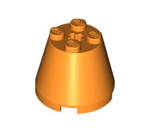 LEGO Orange Cone 3 x 3 x 2 with Axle Hole (6233 / 45176)