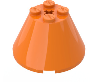 LEGO Orange Cone 4 x 4 x 2 with Axle Hole (3943)