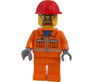 LEGO Orange Construction Work Minifigurine