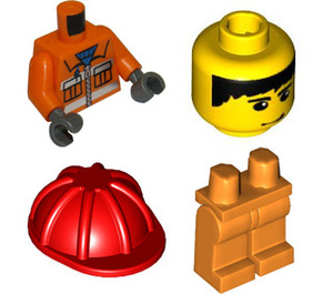 LEGO Orange Konstruktion Worker