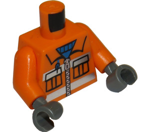 LEGO Oranje Bouw Worker Minifigure Torso (973 / 76382)