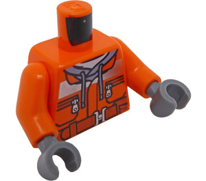 LEGO Orange Bauarbeiter Torso (973 / 76382)