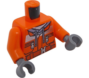 LEGO Orange Construction Worker Torso (973 / 76382)