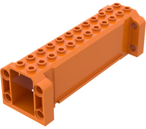 LEGO Oranje Kraan Sectie 4 x 12 x 3 met 8 Pin Gaten (52041)