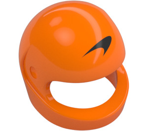 LEGO Orange Crash Helmet with McLaren Logo (2446 / 108315)