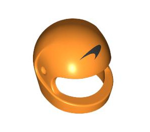 LEGO Orange Crash Helmet with McLaren Logo (2446 / 108315)