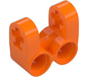 LEGO Orange Cross Block 2 x 2 Split (Axle / Twin Pin) (41678)