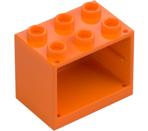 LEGO Arancione Credenza 2 x 3 x 2 con bottoncini incassati (92410)