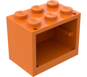 LEGO Orange Skåp 2 x 3 x 2 med solida knoppar (4532)