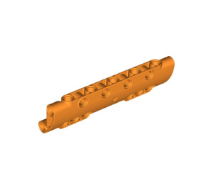 LEGO Oranje Gebogen Paneel 11 x 3 met 10 Pin Gaten (11954)