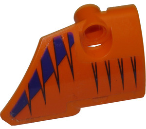 LEGO Orange Curved Panel 2 Right with Dark Purple Stripes Sticker (87086)