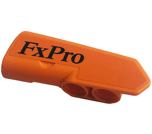LEGO Orange Curved Panel 22 Left with 'FxPro' Sticker (11947)