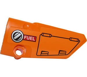 LEGO Orange Curved Panel 4 Right with Hatch and Fuel Filler Cap Sticker (64391)
