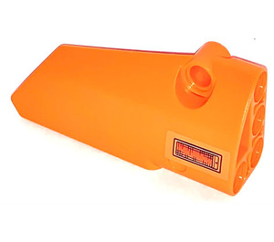 LEGO Orange Curved Panel 4 Right with indicator (left) Sticker (64391)