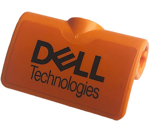 LEGO Orange Curvel Panel 2 x 3 with 'DELL Technologies' Sticker (71682)