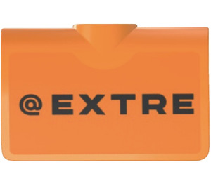LEGO Orange Curvel Panel 2 x 3 with ‘@EXTRE’ Sticker (71682)