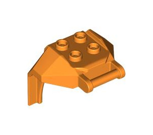 LEGO Orange Design Backstein 4 x 3 x 3 mit 3.2 Shaft (27167)