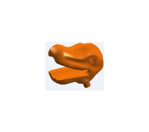 LEGO Oranje Dinosaurus Hoofd Klein (40384)