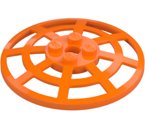 LEGO Oransje Dish 6 x 6 Webbed (Kvadratisk holder under) (4285 / 30234)