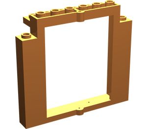 LEGO Orange Door Frame 2 x 8 x 6 Revolving without Bottom Notches (40253)
