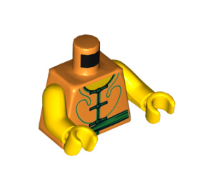 LEGO Orange Dragon Boat Minifig Torso (973 / 76382)