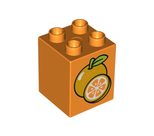 LEGO Orange Duplo Brick 2 x 2 x 2 with Orange (19417 / 31110)