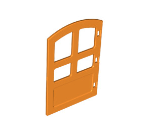 LEGO Orange Duplo Door with Smaller Bottom Windows (31023)