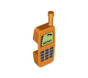LEGO Orange Duplo Mobile Phone with '53741' (51820 / 52424)
