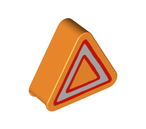 LEGO Orange Duplo Sign Triangle with Warning triangle (42025 / 43206)