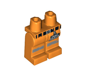 LEGO Orange Emmet Hips and Legs with Worn Belt and Stripes (3815 / 44181)