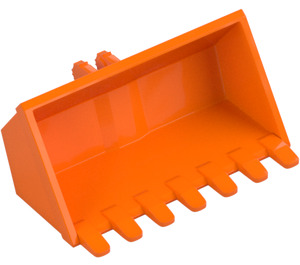 LEGO Orange Excavator Bucket 3 x 6 with Click Hinge 2-Finger (21709 / 30394)