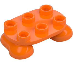 LEGO Naranja Feet 2 x 3 x 0.7 (66859)