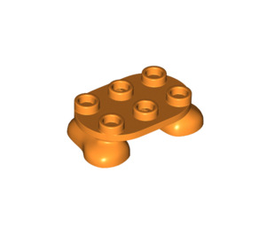 LEGO Orange Feet 2 x 3 x 0.7 (66859)
