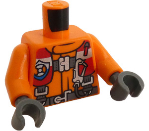 LEGO orange Kvinde Kystvagten Minifig Torso (973 / 76382)